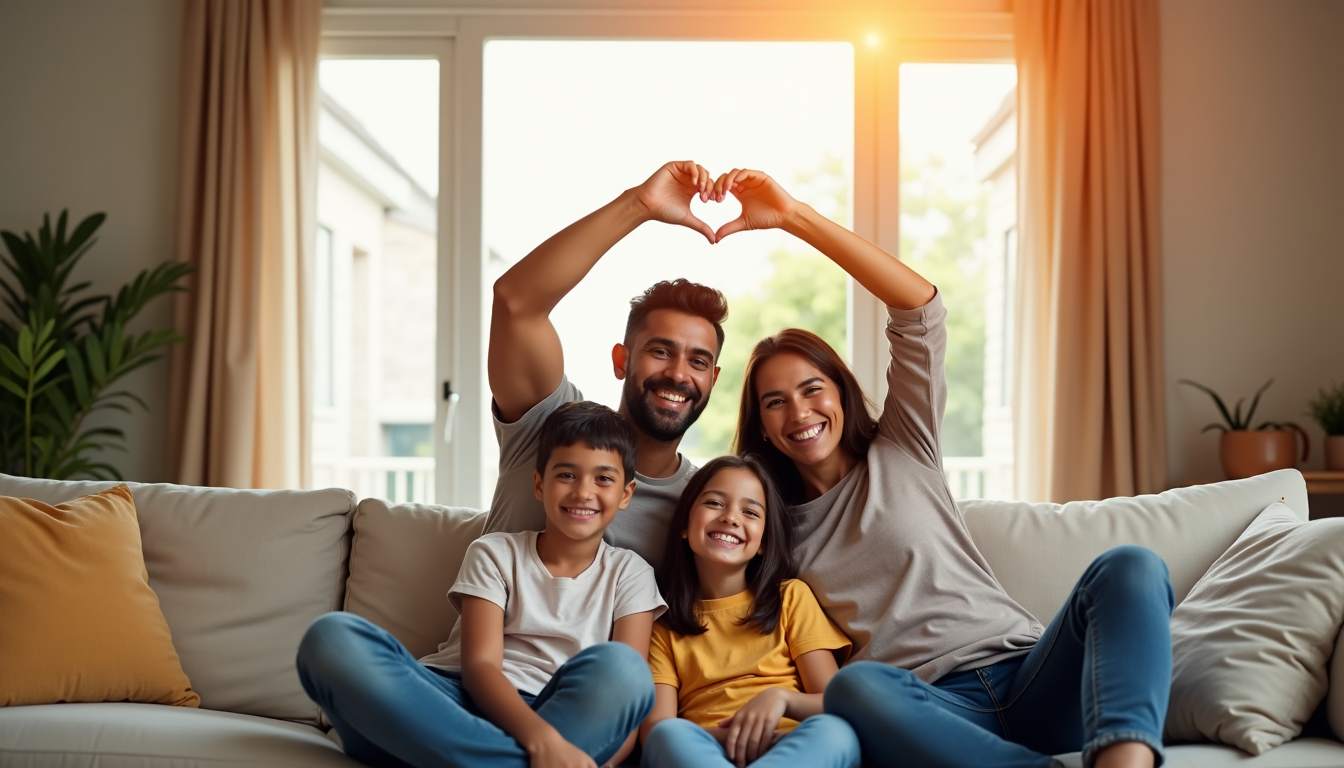 Family enjoying comfort in El Paso home